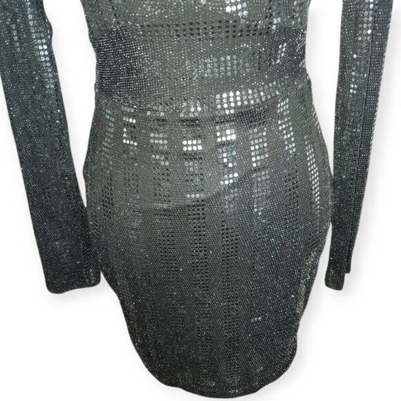 PRIVY BLACK & SILVER MINI DRESS SZ.S EUC. - Picture 8 of 13